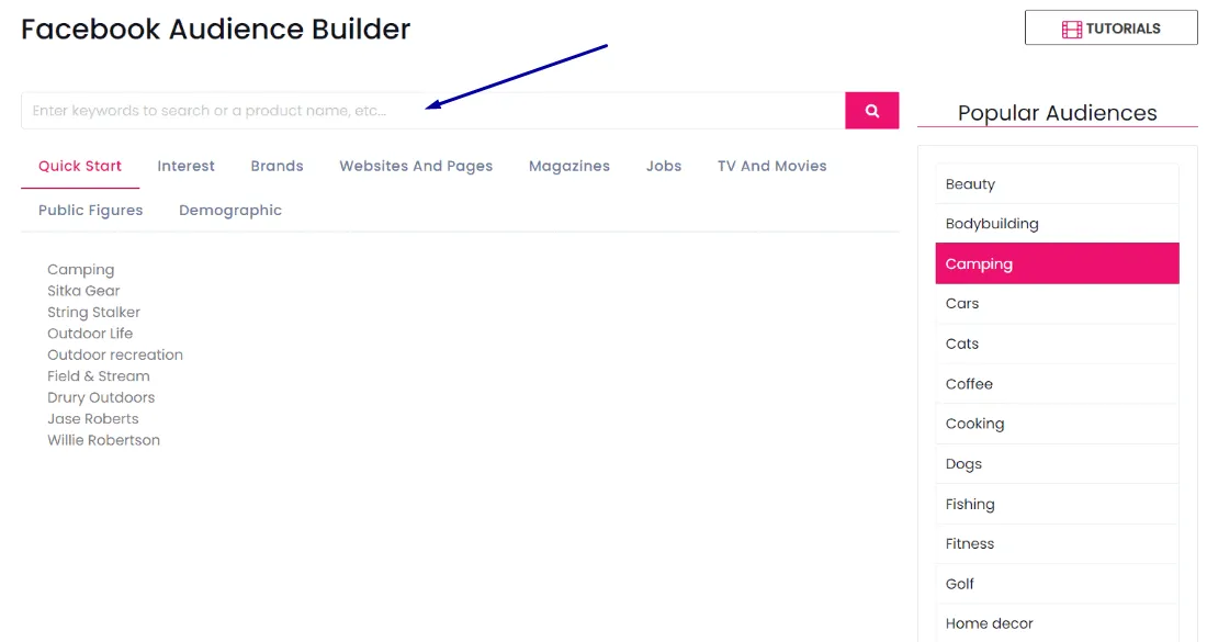 Facebook Audience Builder